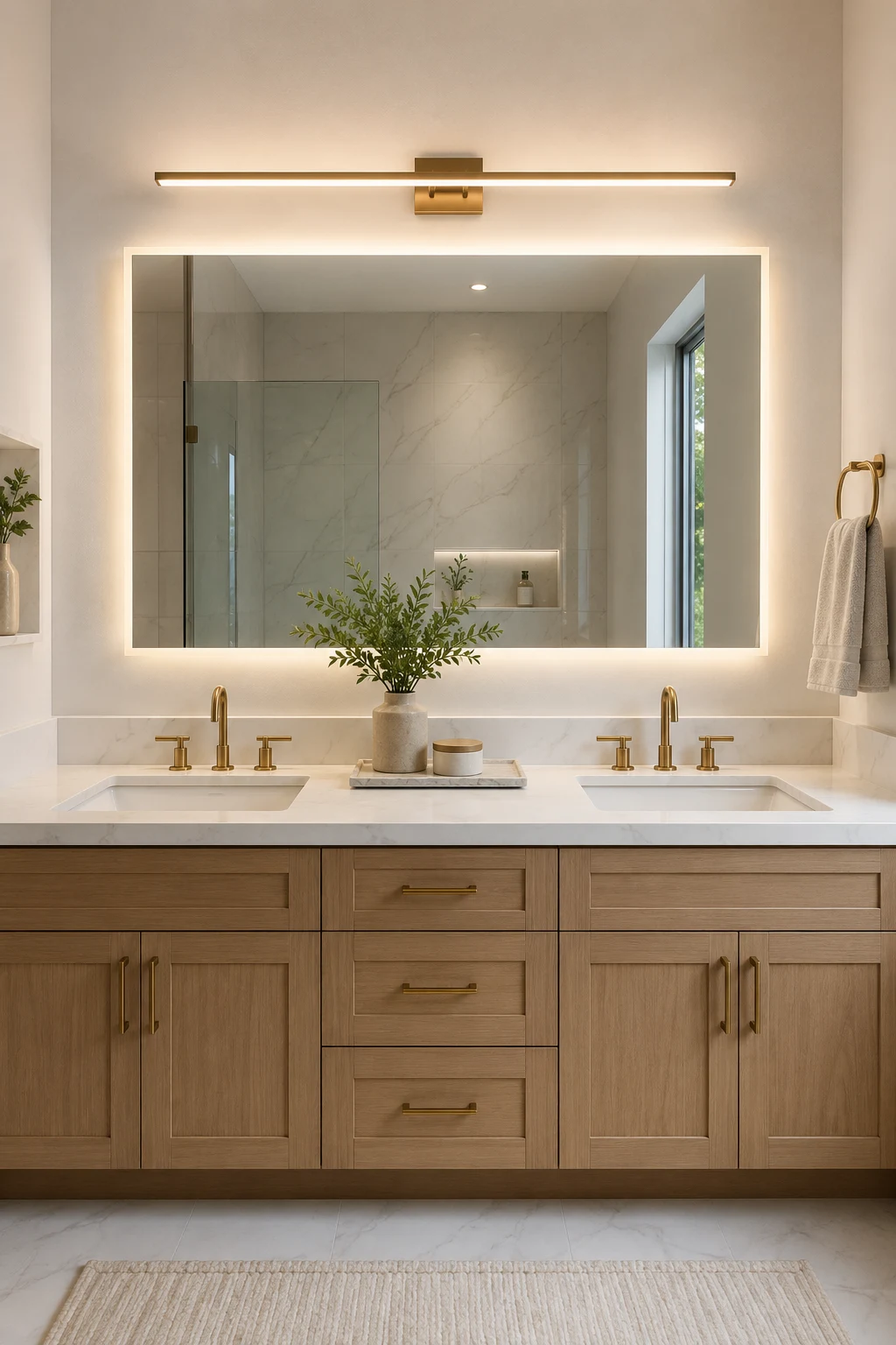Install Dimmable LED Bathroom Lighting Over Mirror for Everyday Flexibility — bathroom lighting over mirror