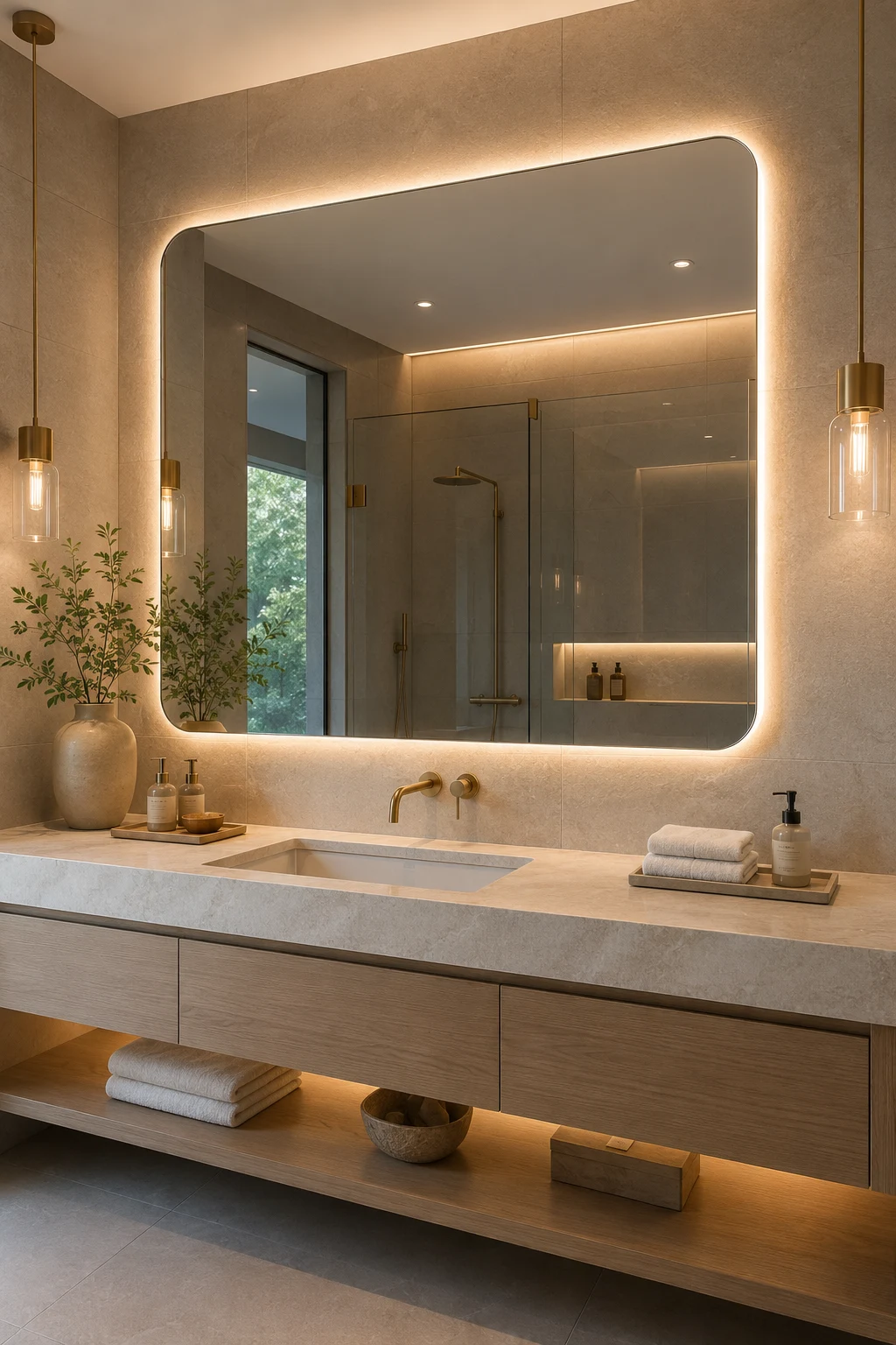 Bathroom Mirror and Lighting Ideas with Backlit LED Mirrors — bathroom mirror and lighting ideas