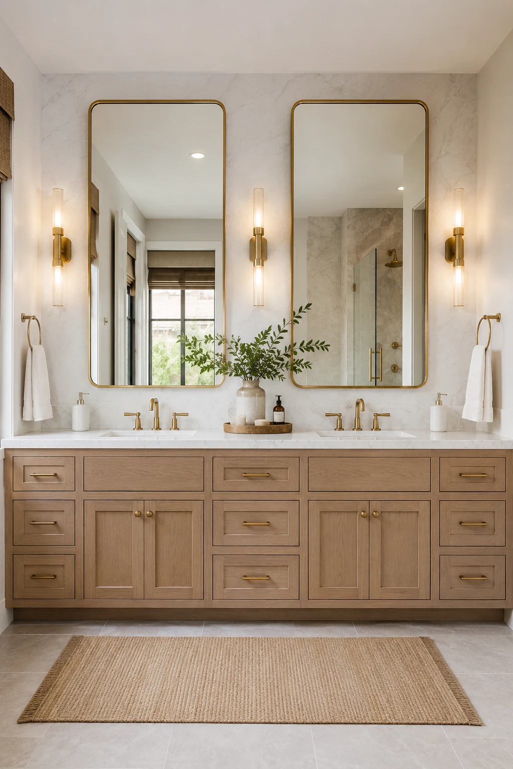 Install Double Mirrors Above a Double Vanity — bathroom mirror design