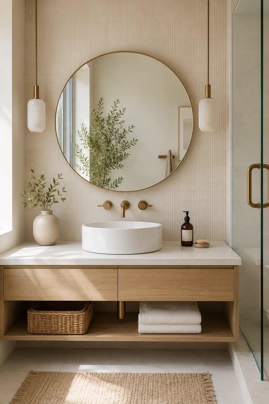 Round Bathroom Mirror Ideas That Soften Straight Lines — bathroom mirror ideas