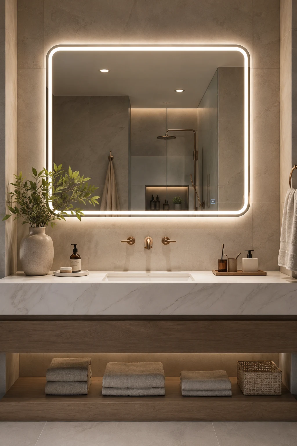 LED Smart Bathroom Mirror Ideas for Everyday Luxury — bathroom mirror ideas