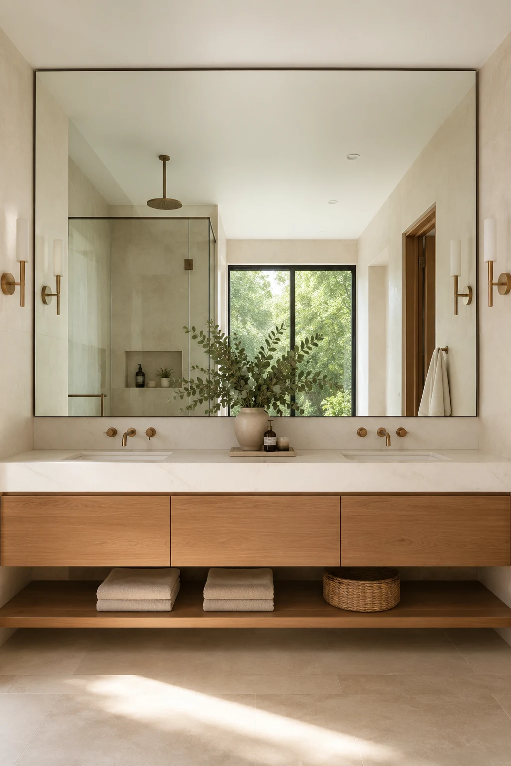 Oversized Bathroom Mirror That Expands the Room โ bathroom mirror