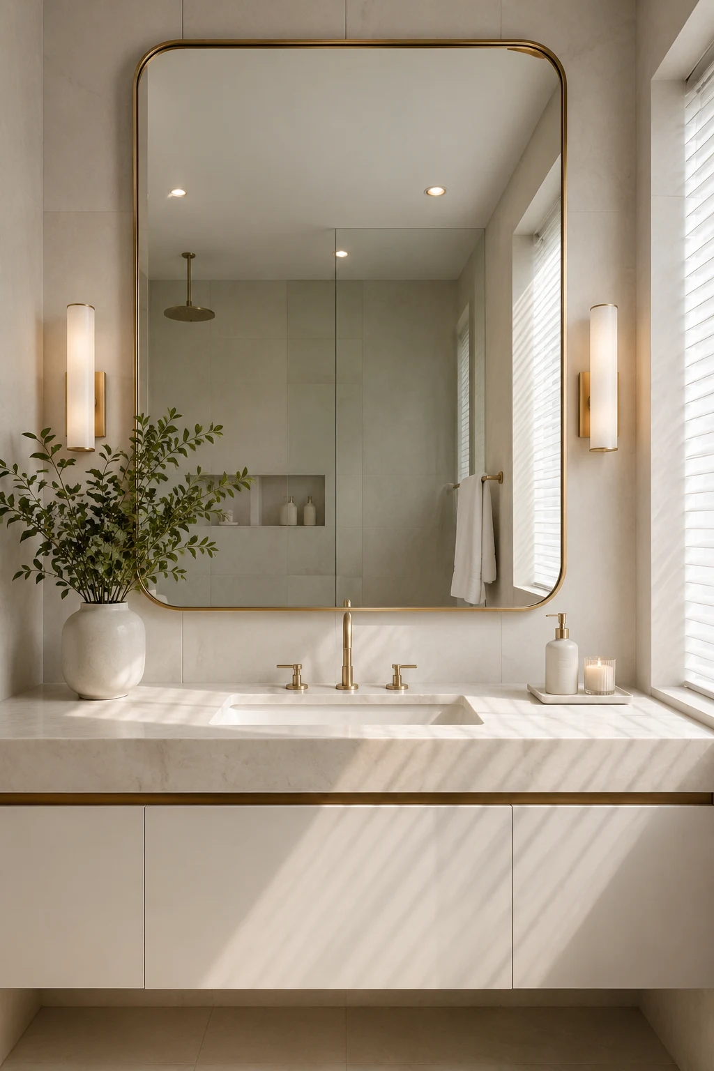 Keep the Vanity Clutter-Free for a Clean Bathroom Mirror Selfie โ bathroom mirror selfie