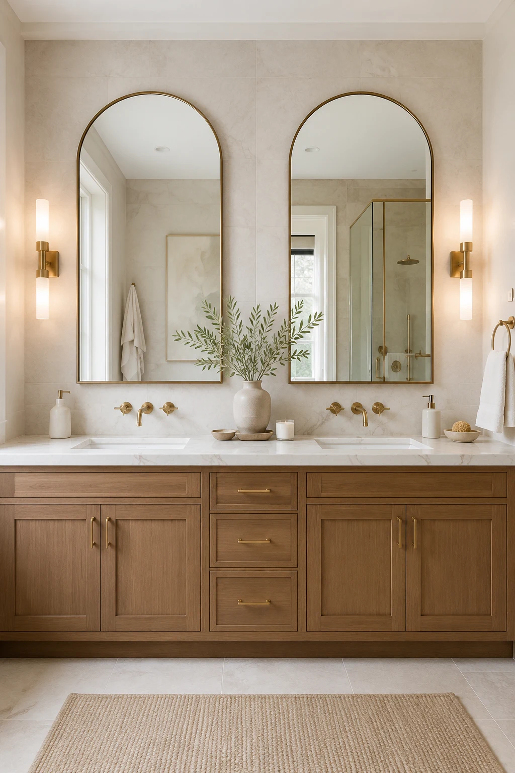 Double Up with Matching Bathroom Vanity Mirrors β bathroom vanity mirror