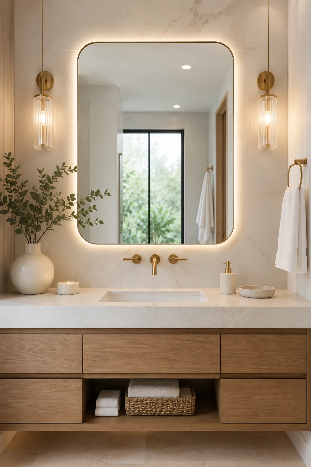 Pair Your Bathroom Vanity Mirror with Beautiful Lighting β bathroom vanity mirror