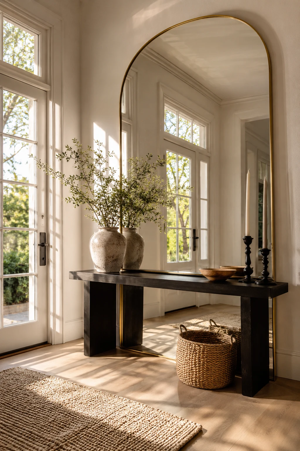 Reflect Natural Light for a Brighter Big Mirror Entryway — big mirror entryway