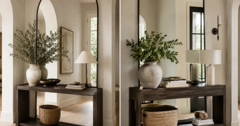big mirror entryway