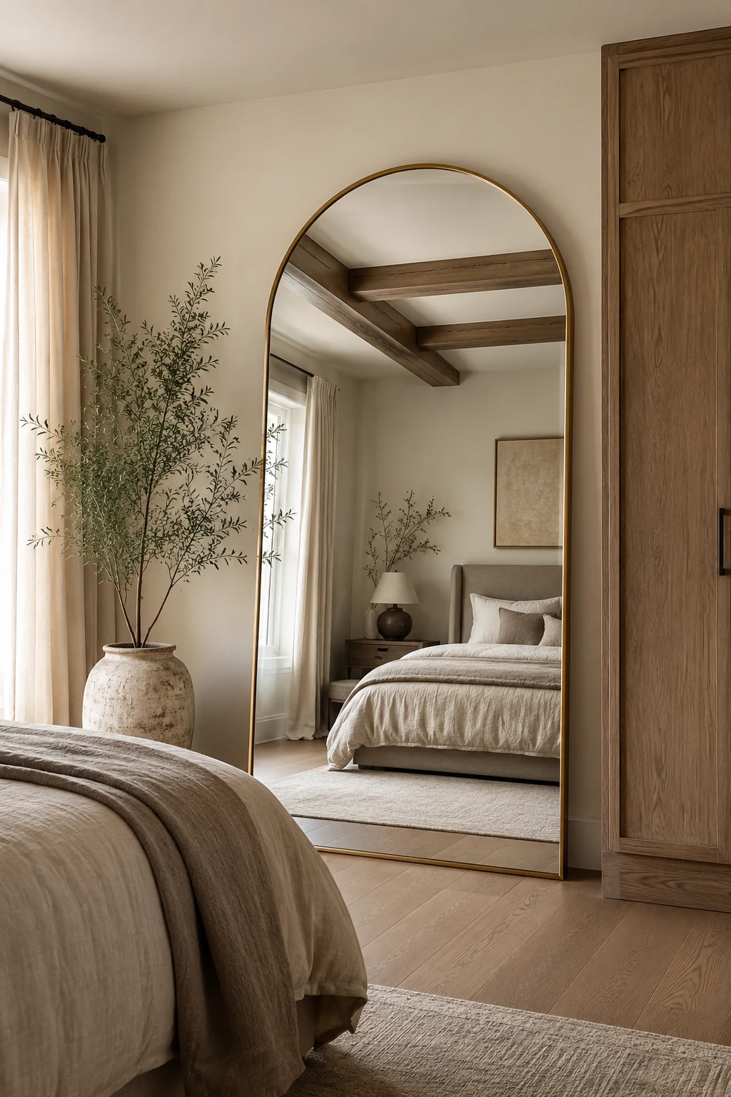 Choose an Arched Big Mirror in Bedroom for Timeless Elegance — big mirror in bedroom