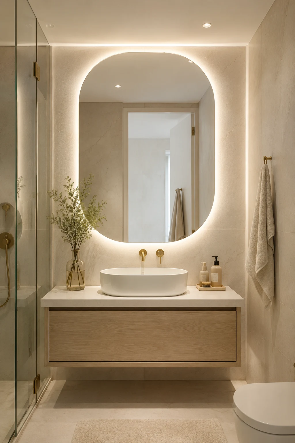 Make Small Bathrooms Feel Bigger — led bathroom mirror