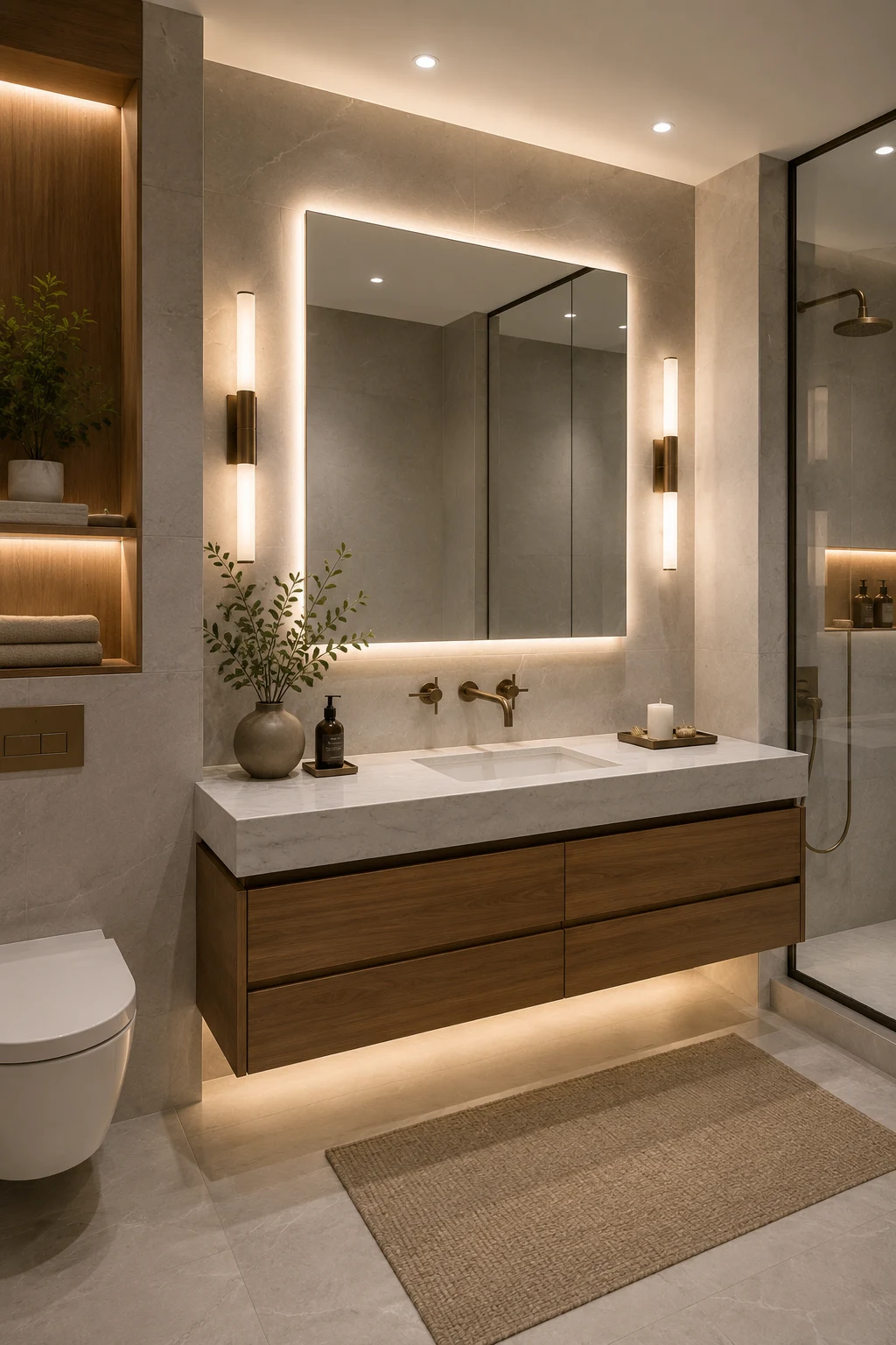 Layer Lighting Around Your LED Mirror Bathroom β led mirror bathroom