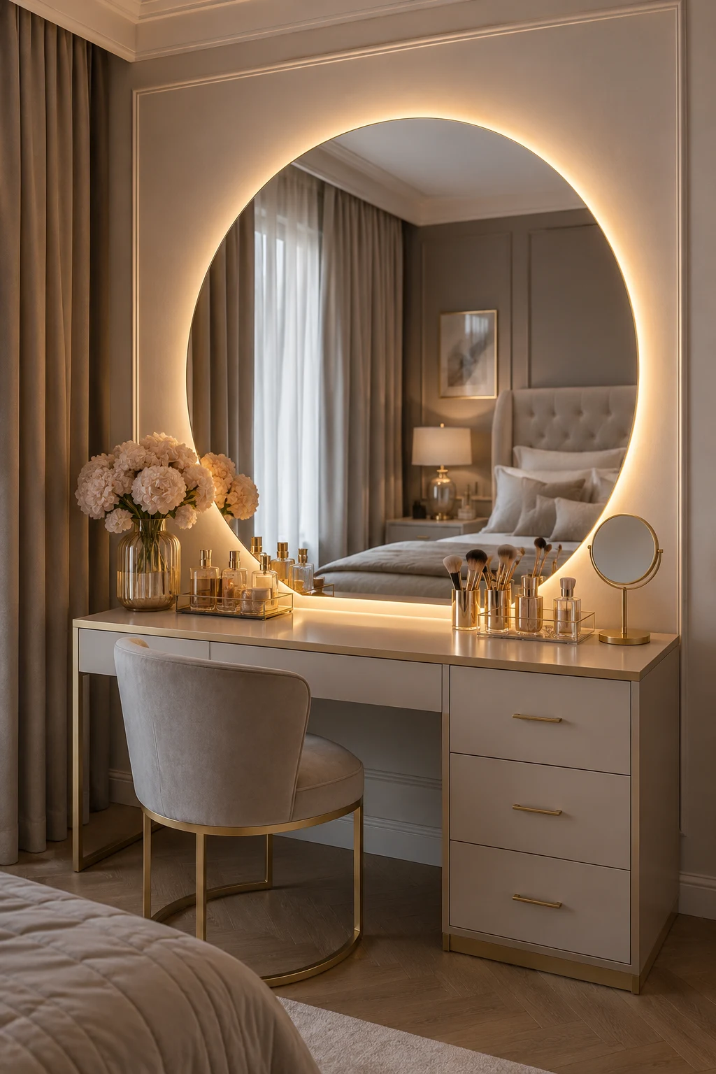 Design a Glamorous LED Mirror Bedroom Vanity — led mirror bedroom