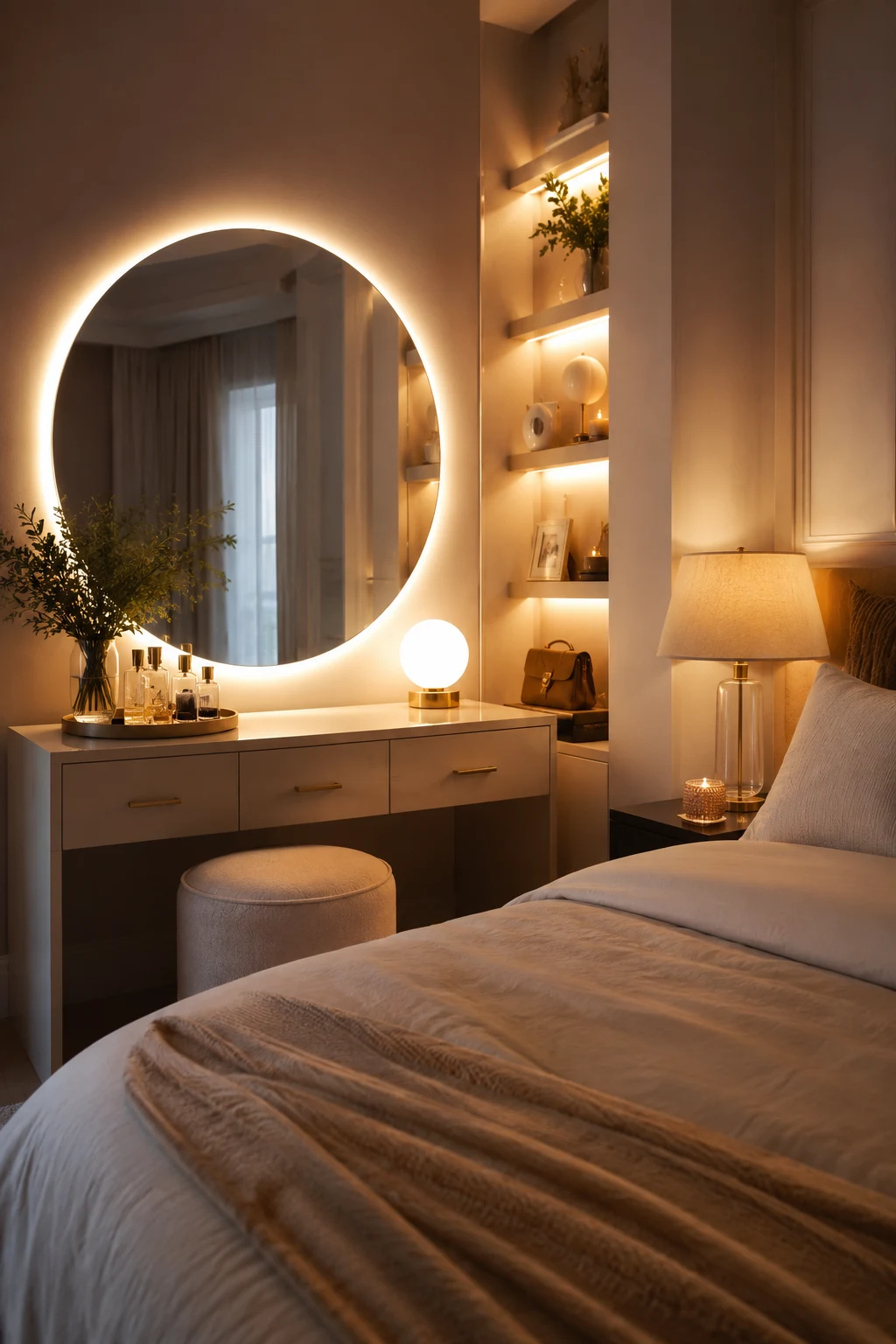Layer Warm Lighting Around Your LED Mirror Bedroom — led mirror bedroom