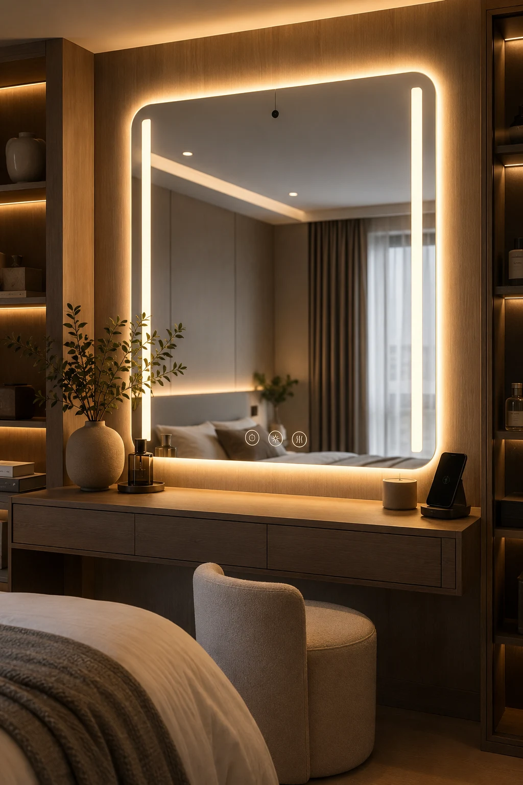 Choose Smart Features for Everyday Convenience — led mirror bedroom