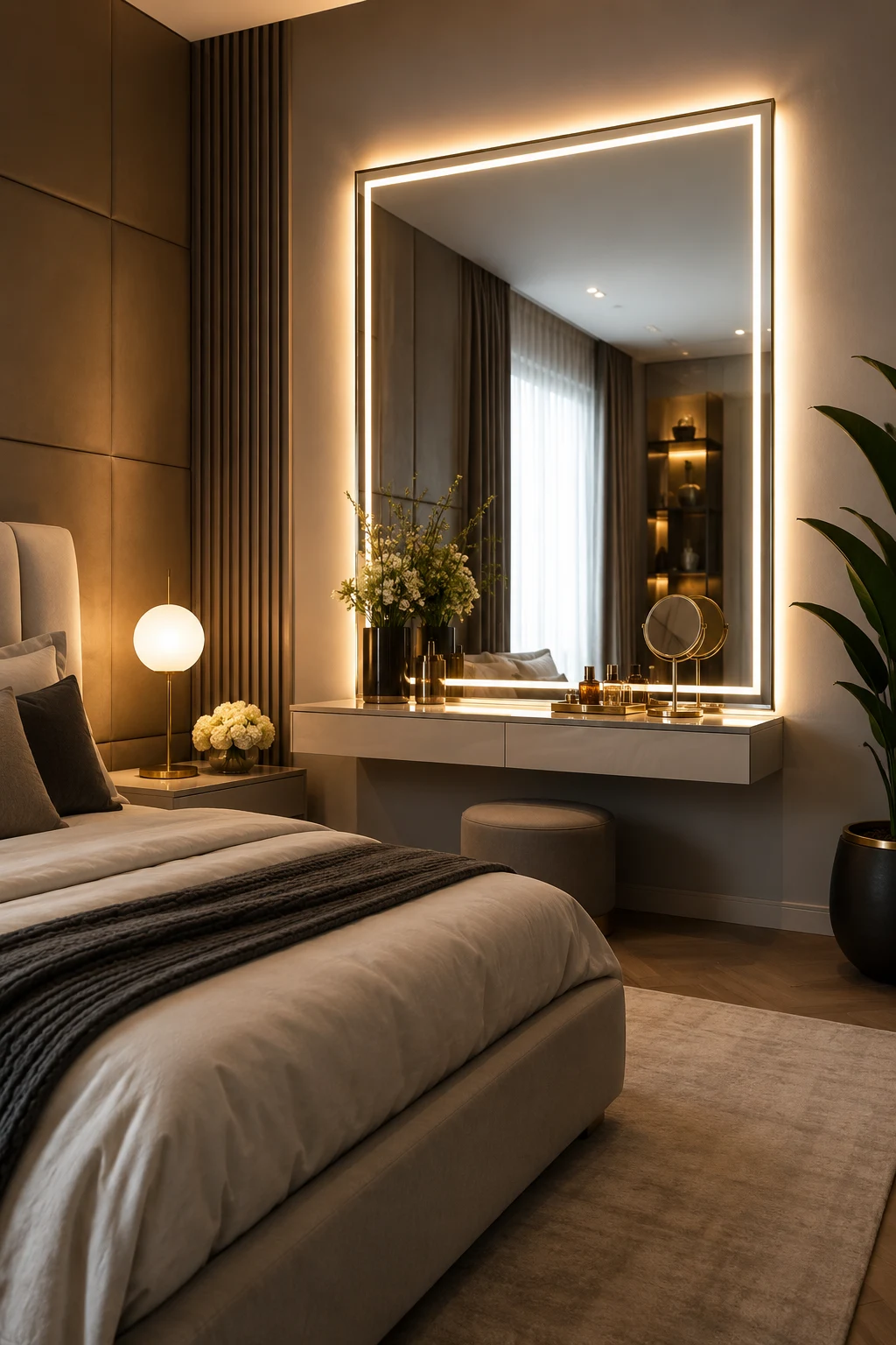 Style Your LED Mirror Bedroom with Thoughtful Accessories — led mirror bedroom