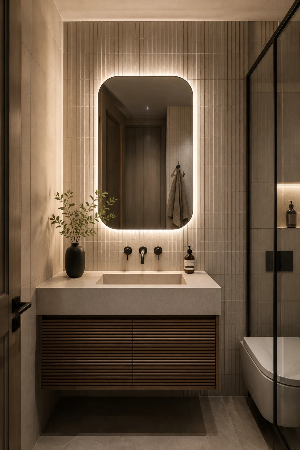 Install Backlit LED Mirror Design in a Small Bathroom — led mirror design
