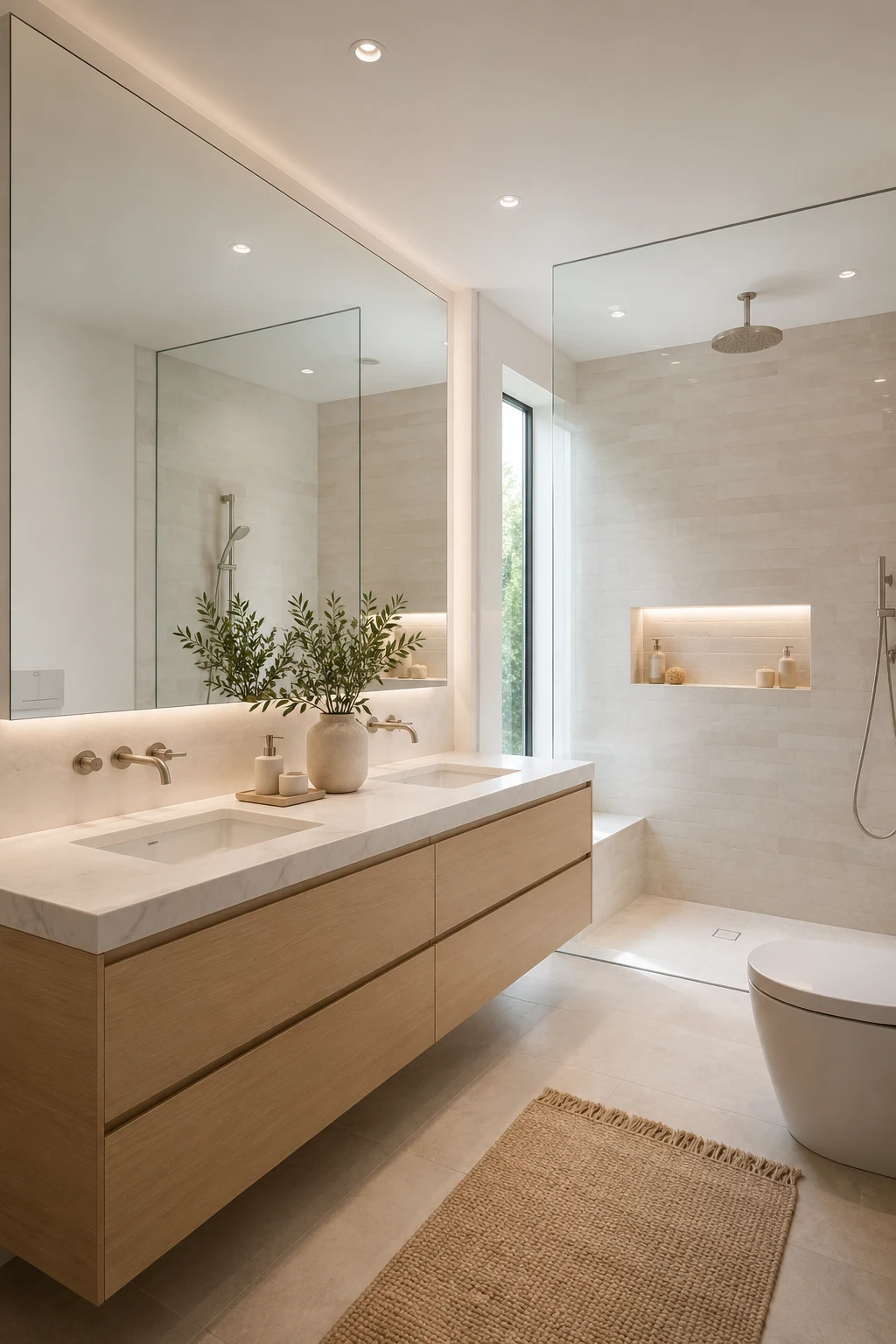 Frameless Mirror Bathroom for a Clean Modern Look — mirror bathroom