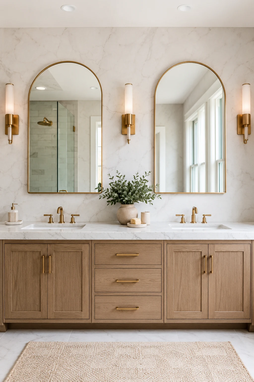 Double Mirror Bathroom Layouts for Shared Vanities — mirror bathroom