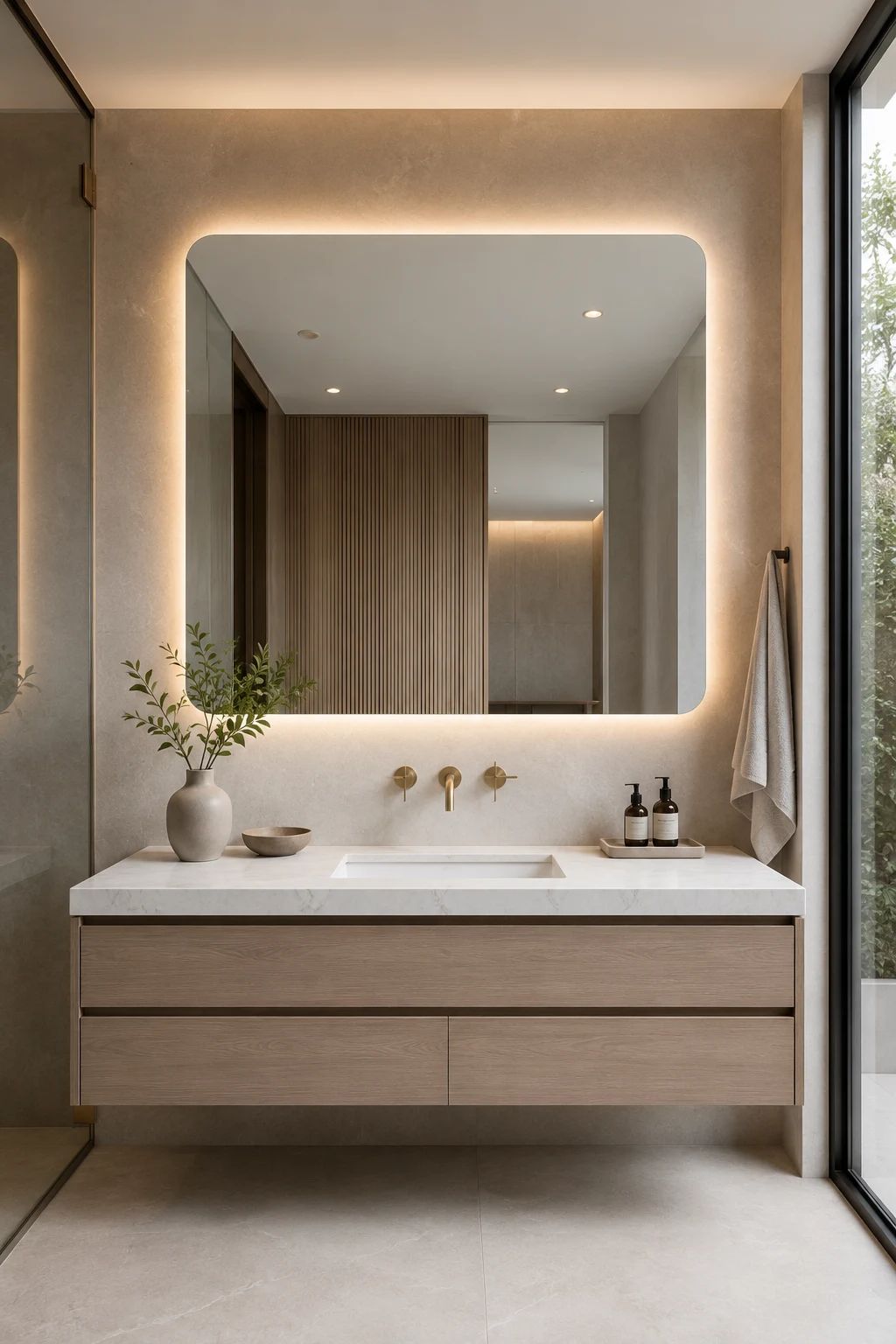 Choose a Frameless Mirror Led for a Clean Modern Bathroom — mirror led