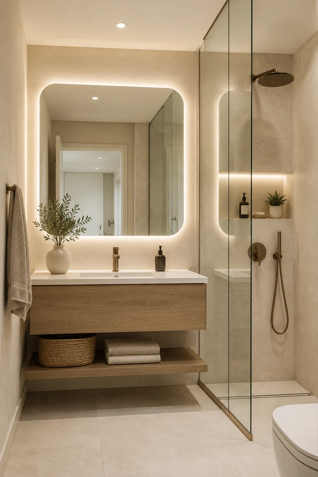 Make a Small Bathroom Feel Bigger with Mirror Led — mirror led