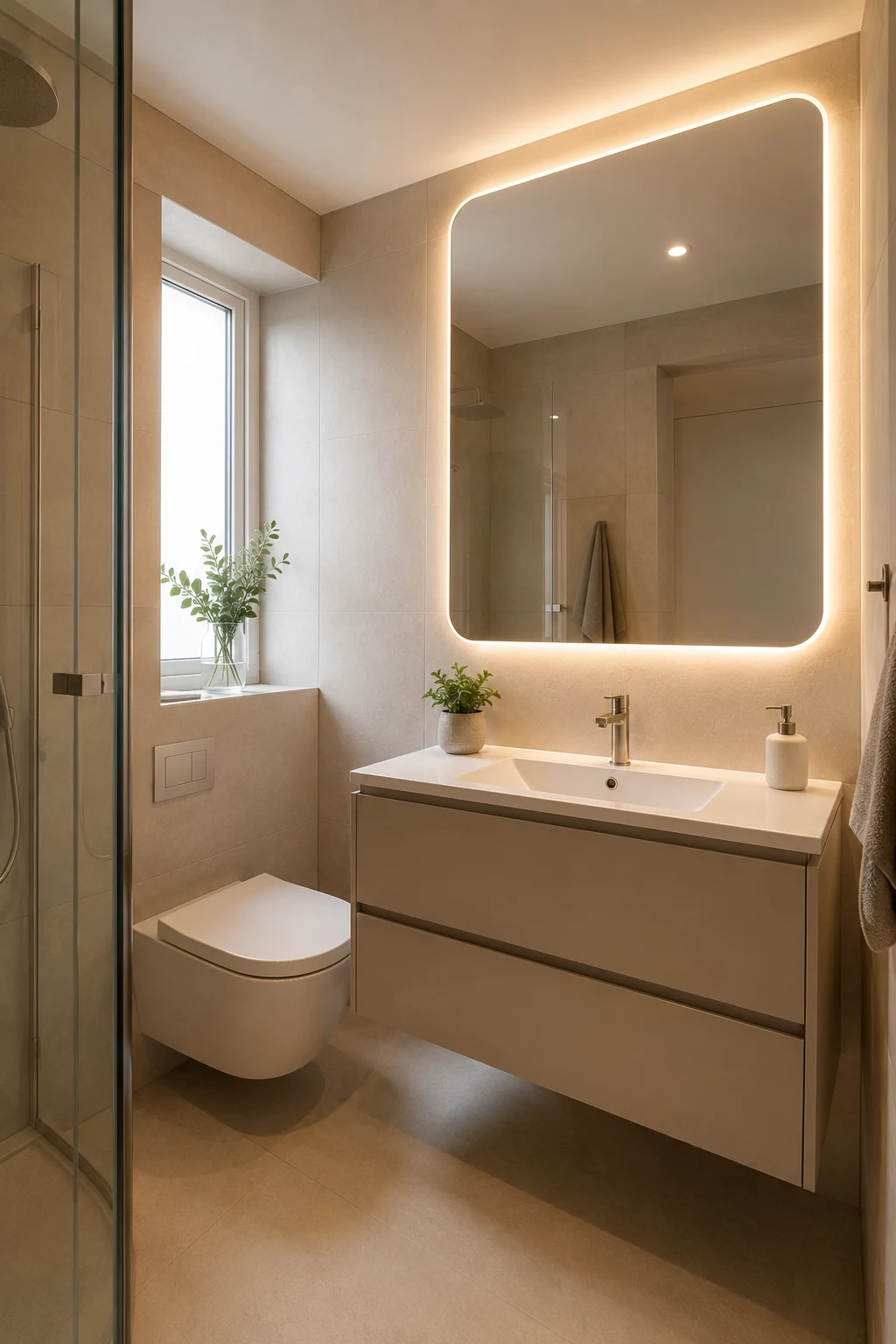 Brighten Small Bathrooms with a Mirror with LED Lights — mirror with led lights