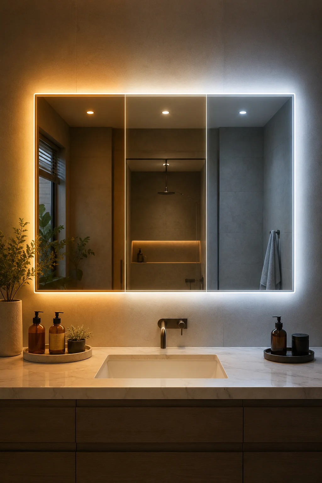 Match Color Temperature to Every Daily Routine — mirror with led lights