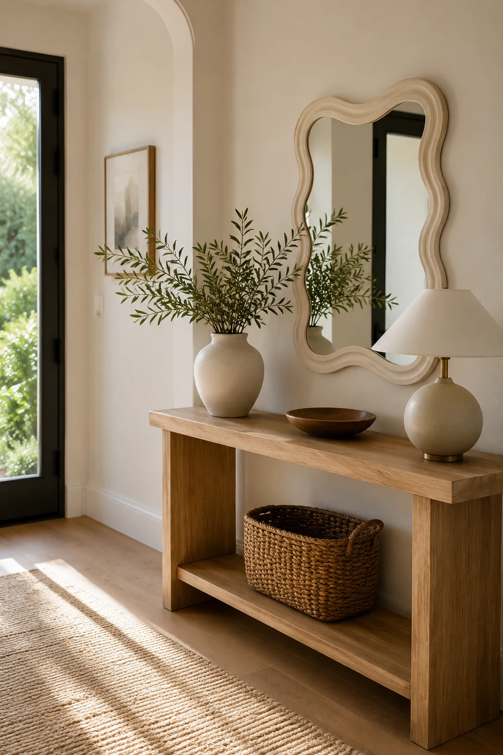 Create a Charming Entryway with a Small Wavy Mirror — small wavy mirror