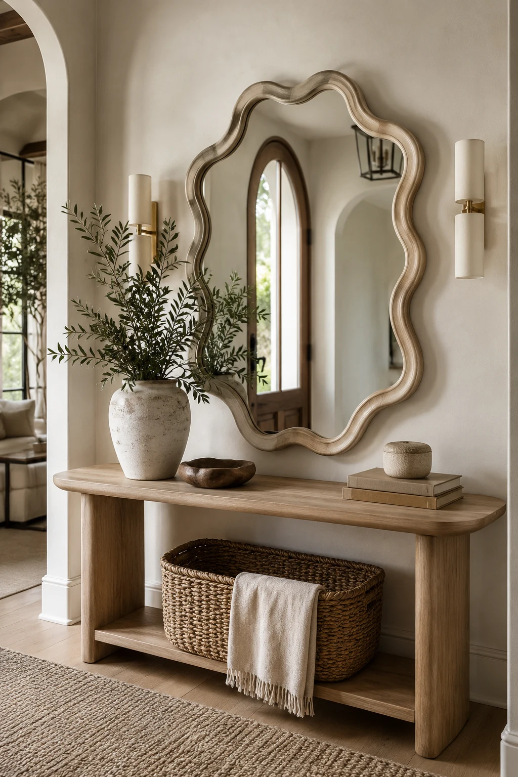 Make a Wavy Mirror Frame the Star of Your Entryway — wavy mirror frame