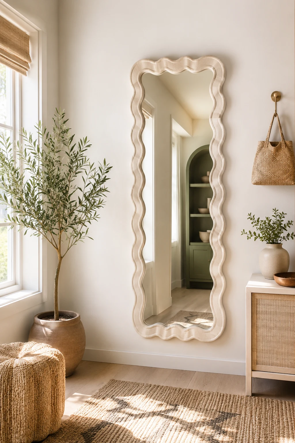 Brighten Small Spaces with a Wavy Mirror Frame — wavy mirror frame