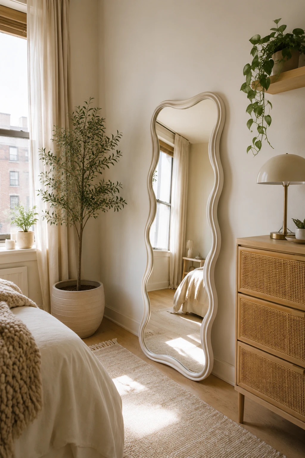 Brighten a Small Room Using a Wavy Mirror Full Length — wavy mirror full length
