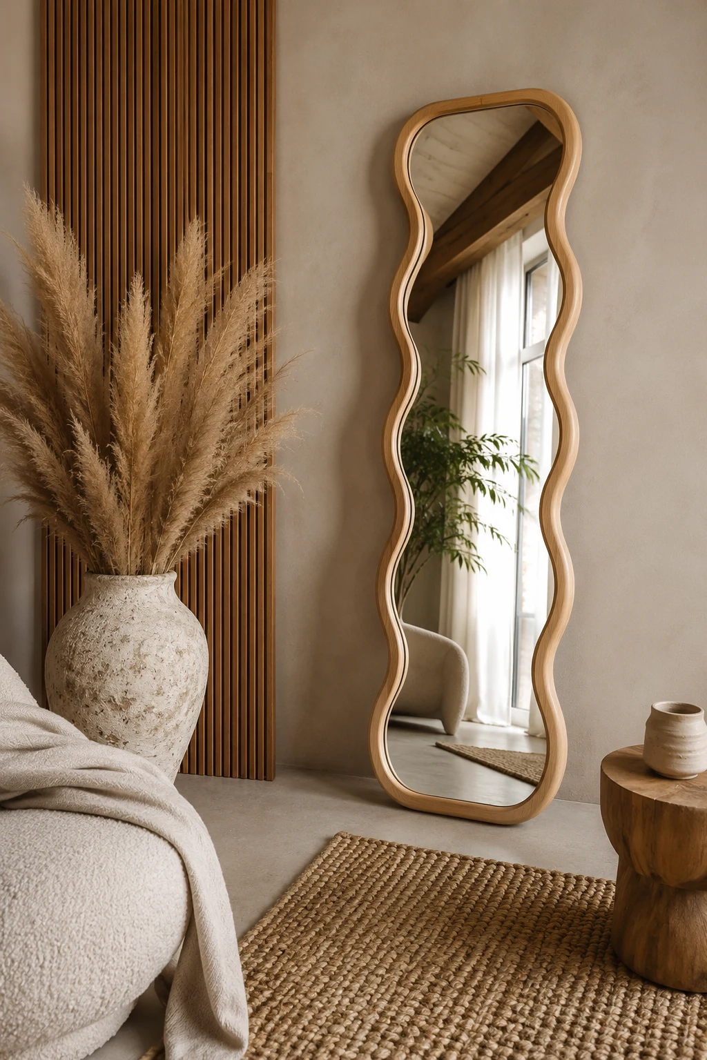 Layer Rich Textures Around Your Wavy Mirror Full Length — wavy mirror full length