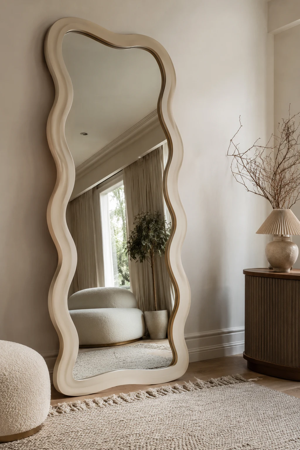 Make a Statement with an Oversized Wavy Mirror Full Length — wavy mirror full length