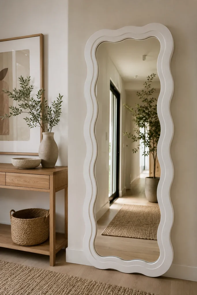 Outfit 7 — white wavy mirror