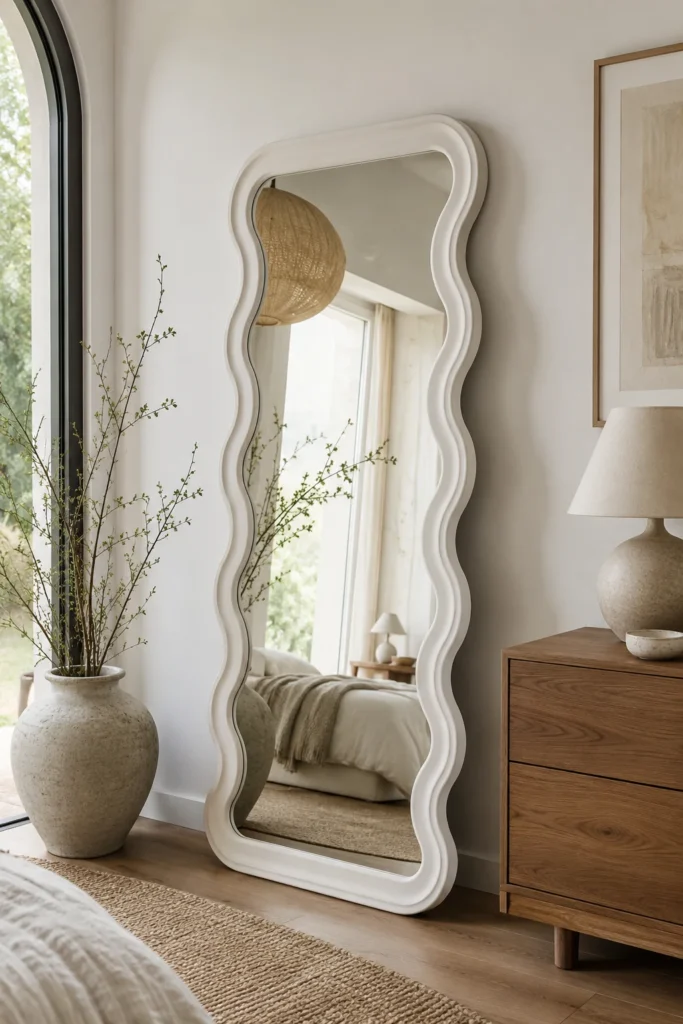 Outfit 9 — white wavy mirror